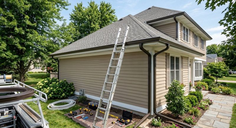 Steel Rain Gutter Installation in Roseville, CA